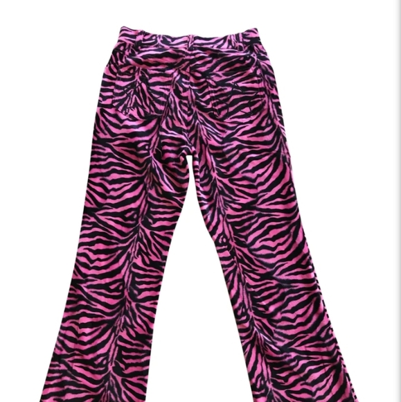 Tunnel Vision Fifi Faux Fur Pink Zebra Pants 2X - Picture 3 of 3